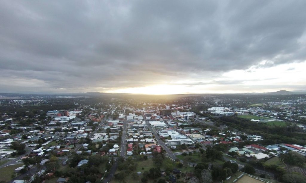 roof restoration ipswich aerial view